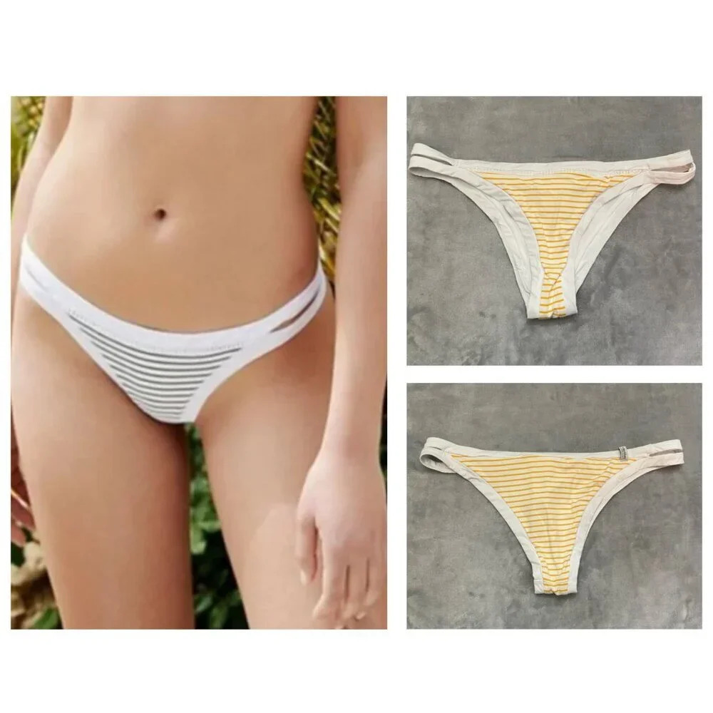 New! Rhythm x Free People Striped Sunkissedโ Itsy Bikini Bottom 21523